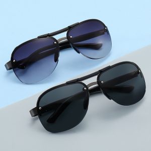 Metal Frameless Mens Sunglasses Fashion Toad Glasses for Driving Fishing Fashion Glasses