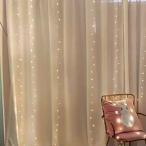 300 LED Fairy Curtain Lights for Bedroom 3M x Copper Wire String Lights USB Powered 8 Modes Waterproof Christmas Light with Remote Xmas Party Wedding Decoration