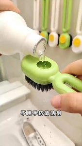 Automatic Add Liquid Shoe Brush Long Handled Shoe Brush Soft Bristle Brush Shoe Cleaning Tool