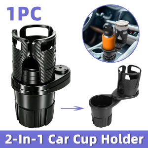 1PC 2-In-1 Adjustable Double-Layer Car Cup Holder Multifunctional Expansion Rack For Beverage Storage In The Car Center Console