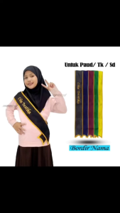 Selempang Wisuda Anak SD Bordir Nama