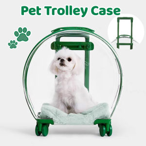 Transparent Pet Bag Trolley Case Breathable Flight Case Portable Cat Dog Carrier Bag Travel Luggage