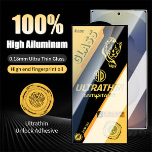 ฟิล์มกระจก บางเฉียบ ฟิล์มเต็มจอ Samsung แบบเต็มจอ รองรับการปลดล็อคด้วยลายนิ้วมือ Samsung Galaxy S25 Ultra S24 Ultra S23 Plus S22 Plus S21 Plus S25 Plus S24 Plus