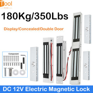 DC12V Electric Magnetic Door Lock 180kg/350lbs Embedded Electronic Magnet Lock For Wooden Glass Framed Single Door Waterproof