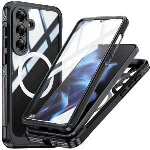 For Samsung S25FE phone case ultra-thin transparent wireless magnet drop-proof scratch-proof dust-proof and shockproof
