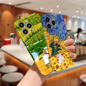 Hontinga All-inclusive Film Casing For OPPO A17 A17K A57 2022 A77S 4G Case Korean film Phone Case Oil Painting Painter Van Gogh Back Casing lens Protector Design Hard Cases Shockproof Shell Full Cover Casing For Girls