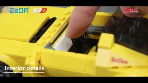 CaDA Initial D Keisuke Takahashi Mazda RX7 FD3S Brick DIY 1:24 Scale Vehicles DIY Blocks Toy Set C55013W