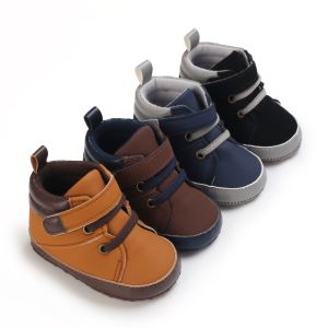 0-18Months Classic White Baby Shoes Stripe Sneakers Soft Sole Newborn Baptismal Toddler Boys Girls Binyag Crib Shoes