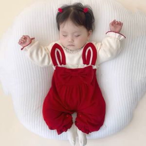 Adorable Spring Outfit Baby Girl Romper Onesie Full Month Hundred Days Early Spring Super Cute Harie Spring Outdoor Clothes