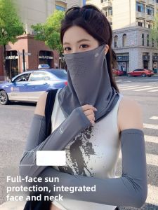 Miiow | Cat Woman UV Protection Neck Scarf Mask Integrated Driving Sunshade Neck Protection High Aesthetic Value Womens Style Summer
