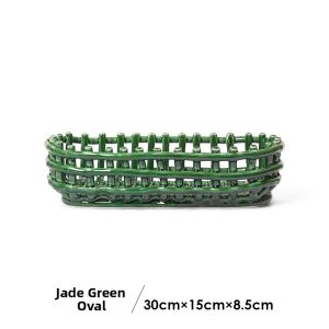 Woven Ceramic Fruit Basket