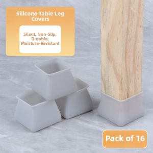 Silent Silicone Rubber Chair Leg Covers Table Leg Pads Anti-slip Wear-resistant round Protective Covers Modern Simple Style