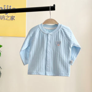 Pure Cotton Long Sleeve round Neck Baby Base Layer Shirt No Seam Comfortable Breathable Innerwear for Newborn Spring Autumn
