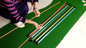 Golf Direction Indicator Golf Alignment Sticks 2Pcs Golf Folding Direction Indicator Stick Exercise Rods Training