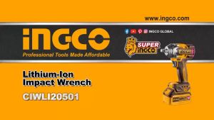 INGCO บล็อกกระแทกไร้สาย 4 หุน 20V Brushless รุ่นใหม่ แรงบิด 500 NM รุ่น CIWLI20501 (เครื่องเปล่า) และชุดแบตเตอร์รี่และที่ชาร์จรุ่นกล่องกระดาษ