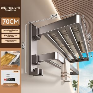 Drill-Free Bathroom Shelf