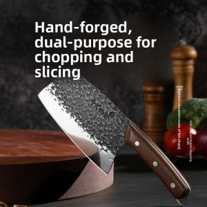 SHI BA ZI ZUO(十八子作) | Hand-forged Kitchen Knife Thin Cutting Curved Blade