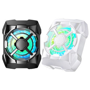 [Vktech] Mobile Phone Radiator Rechargeable with Blue Light Phone Heatsink Wireless Magnetic 3 Speeds Adjustable Game Cooler for Playing Games Watching Videos