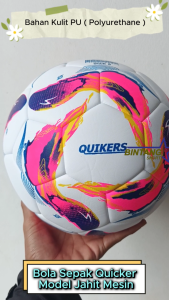 Bola Sepak Size 5 Quikers Edisi Palapa Champion Jahit Mesin Untuk Latihan dan Pertandingan