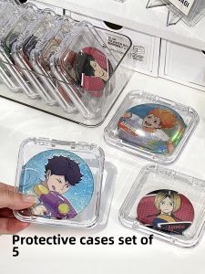 Barji Protective Cover Storage Box Acrylic Single Transparent Square with Lid Peripheral Badge Storage Millet Display Box