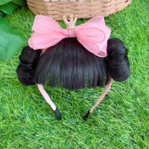Cài Tóc Giả Nơ Cho Bé - Cài Vương Miện Cho Bé Gái Kèm Tóc