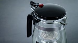 Teko Teh Kaca One Two Cups 500ml dengan Saringan Infuser Herbal - Tahan Panas