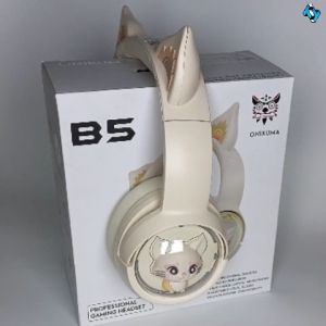 Onikuma B5 Professional Gaming Headset Wireless Bluetooth Noise Cancellation Over The Ear RGB Lighting