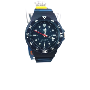 Q&Q Men’s Tactical Sport Black & Blue Camo Analog Watch V07A-011VY*
