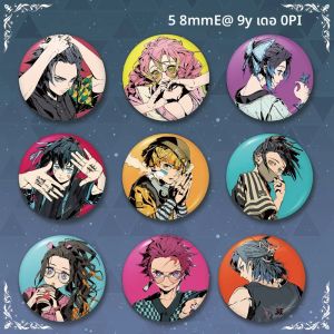 58มม.อะนิเมะปีศาจSayaer Demon Slayer: Kimetsuไม่มีYaiba Kamado Tanjiro Hashibira Inosuke Kospy Kos Tsume Ba dge Pin SPT Tinplate B Roch ของขวัญ