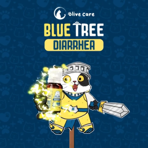 Olive Care Vitamin Obat Kucing BLUE TREE Diarrhea (Diare) dengan 5 Lapis Perlindungan Usus Probiotik