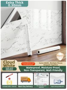 O Margo | High-End Look Marble Wallpaper Waterproof Moisture-Proof Thick Self-Adhesive Wall Sticker
