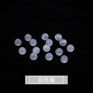 ลูกปัดอาเกตสีแดงขาวดำธรรมชาติลูกปัดรูใหญ่ลูกปัดหยกลูกปัดคริสตัลสร้อยข้อมือ DIY สร้อยข้อเท้าเครื่องประดับลูกปัด