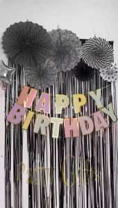 Banner Happy Birthday Macaron  Banner Ulang Tahun Rainbow Pastel