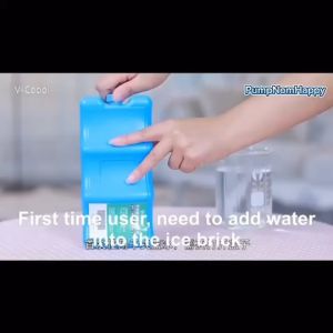 น้ำแข็งเทียม ice brick ยี่ห้อ V-coool ใส่ใน กระเป๋าเก็บความเย็น พัดลมไอเย็น พัดลมไอน้ำ