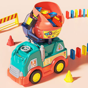 Máy Trộn Domino Đồ Chơi Giáo Dục Cho Bé Trai Máy Phát Thẻ Tự Động Xe Công Trình Xếp Hình Phụ Kiện Đồ Chơi Cho Trẻ Em Quà Tặng