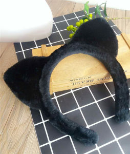 Cute Cat Ear Hairband Short Hair Face Wash Hairband Bangs Hair Clip Fresh out New Wide Edge Hairband for Women Girls