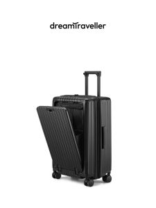 Dream Traveller Multifunctional Opening Front Luggage Bag Large Capacity Travel Suitcase with Zipper And Pull Rod for Men And Women