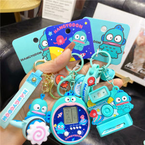 Authentic Sanrio Ugly Fish Handton Mini Game Console Universe Pilot Keychain Pendant Couple Backpack Hanging Ornament