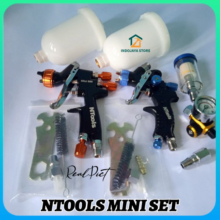 Spray Gun Ntools Mini Set 888 Crous 6 HVLP Plus Filter Udara