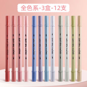 Double-Head Fluorescent Pen High Capacity Silver Glowing Colorful Marking Pen for Students Note-Taking Hand Copy Report Scrapbooking