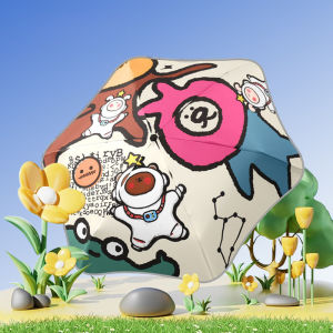 ร่มเด็กการ์ตูนอัตโนมัติ กันลม ป้องกัน รังสียูวีร่มพับ อาบแดด เด็ก คลือบ สีดำม่าน บังแดด ความปลอดภัย ความก้นหาเพื่อคงความนาน