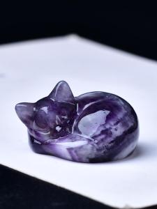 Natural crystal carved cat a perfect choice for home decoration as a crystal gift ornament a great option for healing crystals