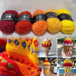 New 5pcs Mixed Colors Yarn Milk Cotton Yarn Combination Crochet Knitting Yarn Set for Handmade DIY Crafts Sweater Scarf Knitting