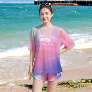 Barbie | Purple Gradient Slimming Three-piece Swimsuit