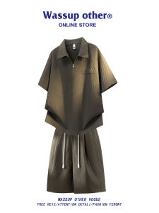Summer Lightweight Short Sleeve Shorts Set
