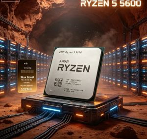 AMD | CPU AMD Ryzen 5 5600 AM4 - 6 Nhân 12 Luồng 7nm Zen3 32MB Cache Dành Cho Nâng Cấp PC Để Bàn - Chip Tiết Kiệm Chi Phí Không Hộp