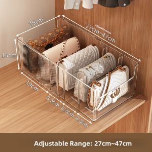 Adjustable Partition Transparent Bag Organizer