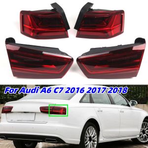 LED Car Tail Light Break Light For Audi A6 C7 Sedan 2016 2017 2018 Rear Turn Signal Lamp Driving Light