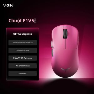 VGN | Chuột Chơi Game Không Dây VGN Dragonfly F1 V5 - Thiết Kế Công Thái Học Nhẹ Ba Chế Độ Kết Nối Thời Lượng Pin Dài Dành Cho Game Thủ Esports