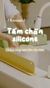 Tấm Chắn Nước Bồn Rửa Silicone 50cm Chống Văng Nước Nhà Bếp Thanh Chắn Nước Rửa Chén Hút Chân Không Dễ Lắp
